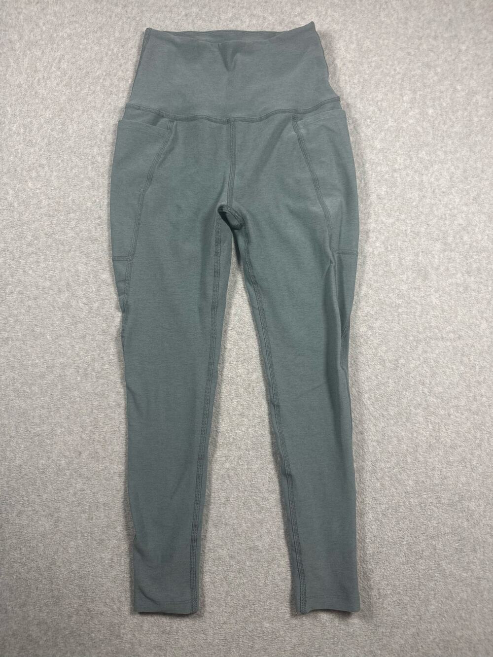Beyond Yoga Ankle Leggings Women's Size Small Green High Rise with Side Pockets